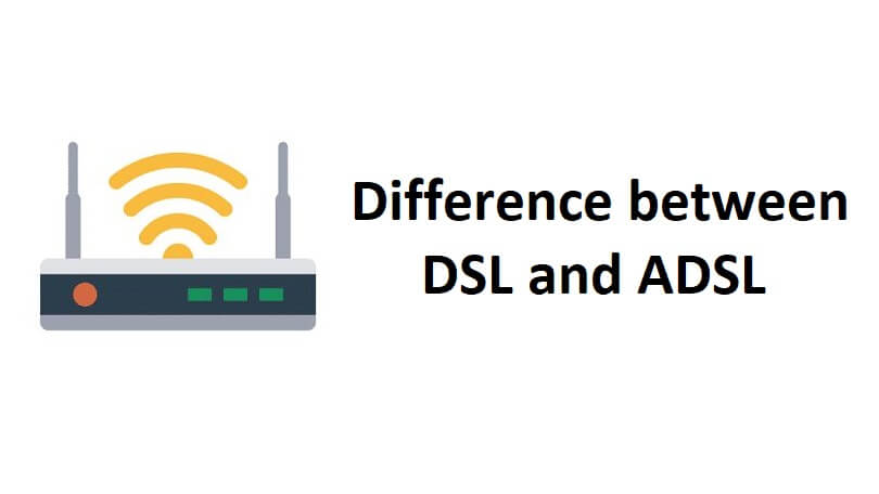 Difference between DSL and ADSL