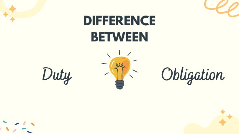 Difference between Duty and Obligation