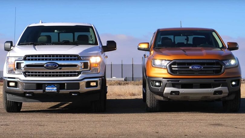 Difference between Ford F 150 and Ford Ranger