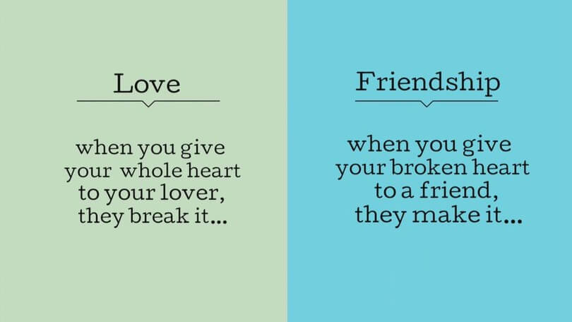 Difference between Friendship and Love