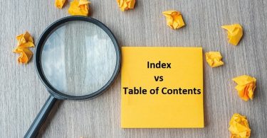 Difference between Table of Contents and Index